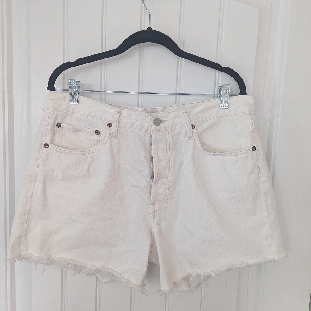 Agolde Women's Cream Jean Shorts